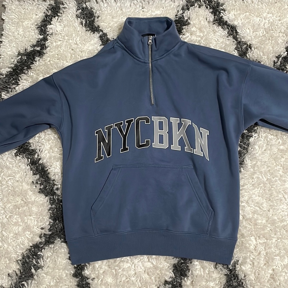 Oversized Half-Zipped Sweatshirt